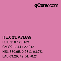 Color code: HEX #DA7BA9 | qconv.com