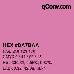 Color code: HEX #DA7BAA | qconv.com