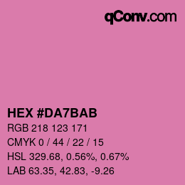 カラーコード: HEX #DA7BAB | qconv.com