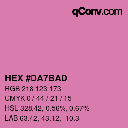 Color code: HEX #DA7BAD | qconv.com