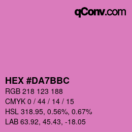 Color code: HEX #DA7BBC | qconv.com