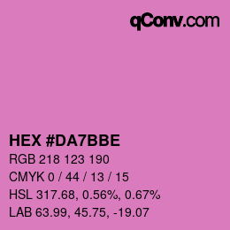 カラーコード: HEX #DA7BBE | qconv.com