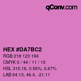 カラーコード: HEX #DA7BC2 | qconv.com