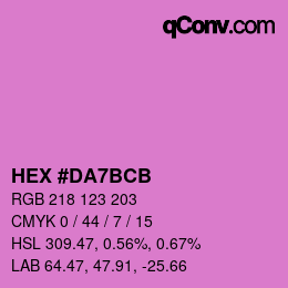 Color code: HEX #DA7BCB | qconv.com