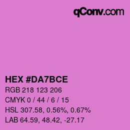 Color code: HEX #DA7BCE | qconv.com