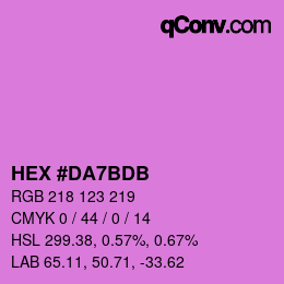 颜色代码: HEX #DA7BDB | qconv.com