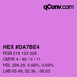 カラーコード: HEX #DA7BE4 | qconv.com
