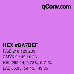 Color code: HEX #DA7BEF | qconv.com