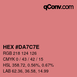 Color code: HEX #DA7C7E | qconv.com