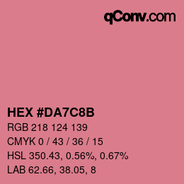 Color code: HEX #DA7C8B | qconv.com