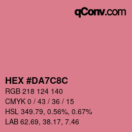 カラーコード: HEX #DA7C8C | qconv.com