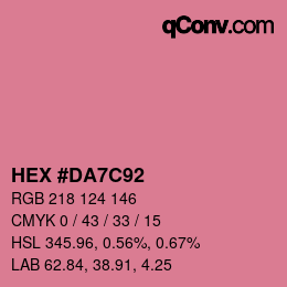 Farbcode: HEX #DA7C92 | qconv.com