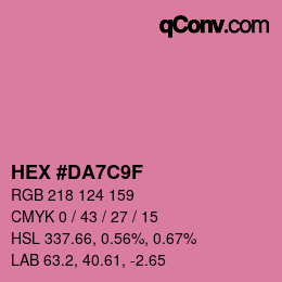 カラーコード: HEX #DA7C9F | qconv.com