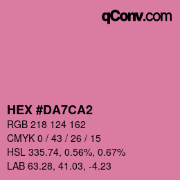 カラーコード: HEX #DA7CA2 | qconv.com