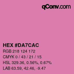 Color code: HEX #DA7CAC | qconv.com