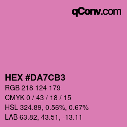 カラーコード: HEX #DA7CB3 | qconv.com