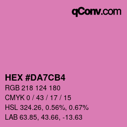 Color code: HEX #DA7CB4 | qconv.com