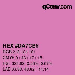 Color code: HEX #DA7CB5 | qconv.com