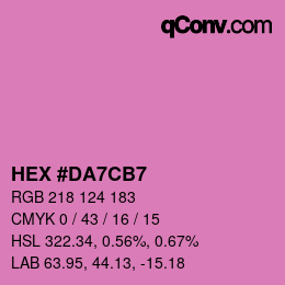 Color code: HEX #DA7CB7 | qconv.com
