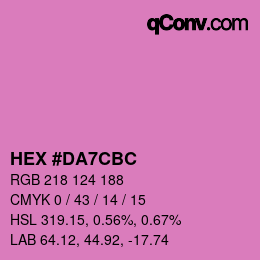 Color code: HEX #DA7CBC | qconv.com