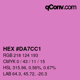 Color code: HEX #DA7CC1 | qconv.com