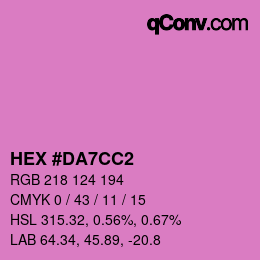 Color code: HEX #DA7CC2 | qconv.com