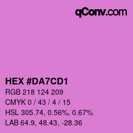 Color code: HEX #DA7CD1 | qconv.com