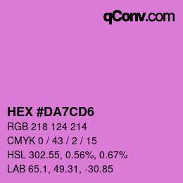 Color code: HEX #DA7CD6 | qconv.com