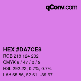 Color code: HEX #DA7CE8 | qconv.com