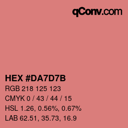 カラーコード: HEX #DA7D7B | qconv.com