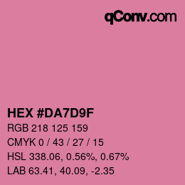 Farbcode: HEX #DA7D9F | qconv.com
