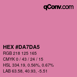 Color code: HEX #DA7DA5 | qconv.com