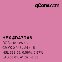 Color code: HEX #DA7DA6 | qconv.com