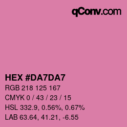 Color code: HEX #DA7DA7 | qconv.com