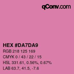 Color code: HEX #DA7DA9 | qconv.com