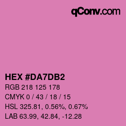 カラーコード: HEX #DA7DB2 | qconv.com