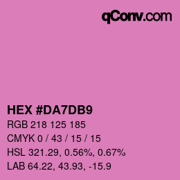 Color code: HEX #DA7DB9 | qconv.com