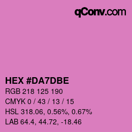 Color code: HEX #DA7DBE | qconv.com