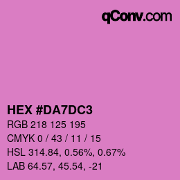 Color code: HEX #DA7DC3 | qconv.com