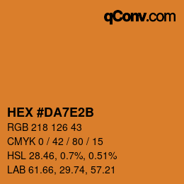 カラーコード: HEX #DA7E2B | qconv.com