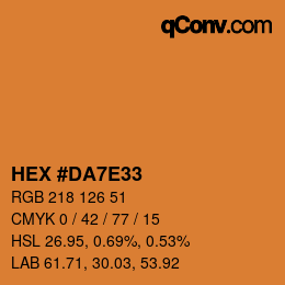 Color code: HEX #DA7E33 | qconv.com