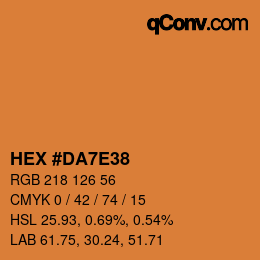 Color code: HEX #DA7E38 | qconv.com