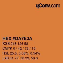 カラーコード: HEX #DA7E3A | qconv.com