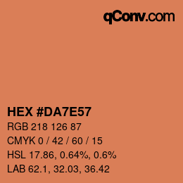 Color code: HEX #DA7E57 | qconv.com