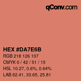 Code couleur: HEX #DA7E6B | qconv.com