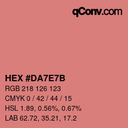 Farbcode: HEX #DA7E7B | qconv.com