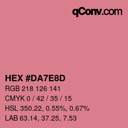 Color code: HEX #DA7E8D | qconv.com