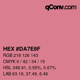 Color code: HEX #DA7E8F | qconv.com