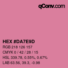 Color code: HEX #DA7E9D | qconv.com