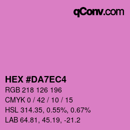カラーコード: HEX #DA7EC4 | qconv.com
